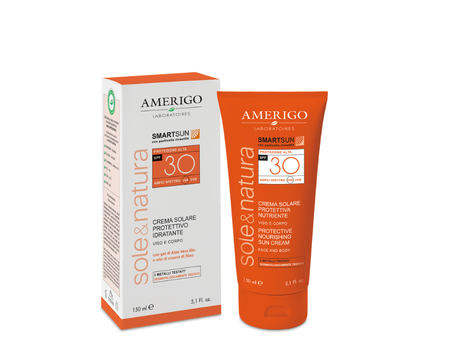 Crema Solare Protezione Alta Spf 30 150ml Amerigo Sole & Natura