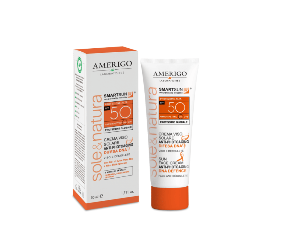 Crema Viso Solare Anti-Photoaging Spf 50 50ml Amerigo Sole & Natura