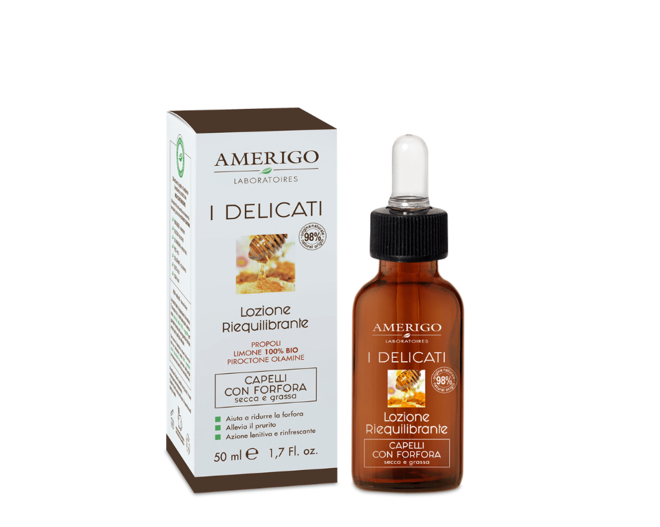 Lozione riequilibrante aiuta a combattere e prevenire la forfora Amerigo 50ml I Delicati