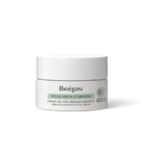 Crema gel viso seboequilibrante 50 ml Con PURICOMPLEX ricco di Acqua d’Uva BIO per pelle mista e grassa Bioegasi