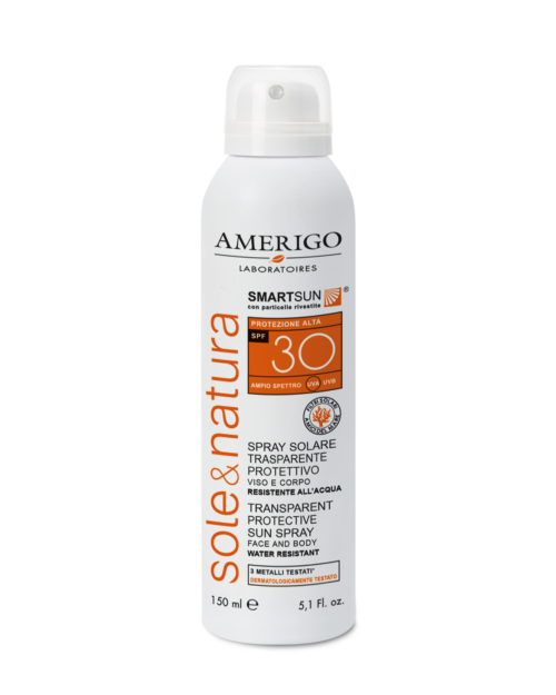 Spray Solare Trasparente Protezione Alta Spf 30 150ml Amerigo