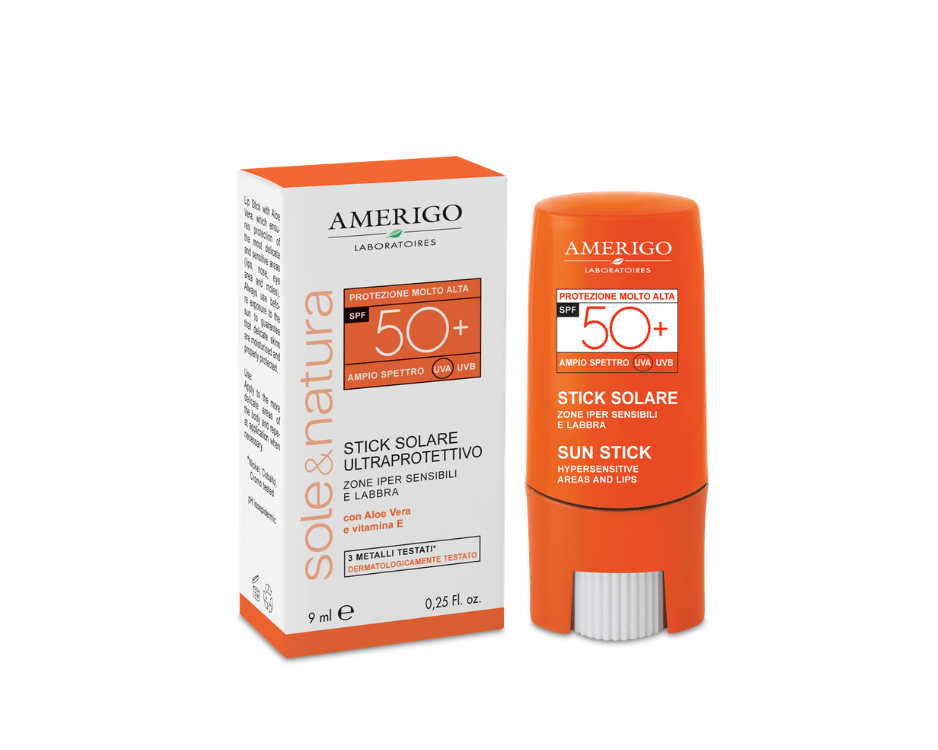 Stick Solare Ultraprotettivo Spf 50 9ml Amerigo Sole & Natura