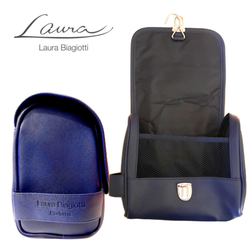 Kit Laura Biagiotti Laura Eau de Toilette 75 ml e Pochette Viaggio Blu Ecopelle - immagine 3