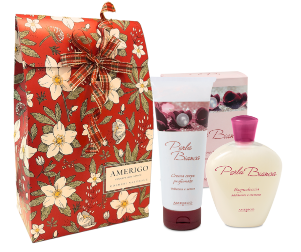 Cofanetto Perla Bianca Amerigo bagnodoccia 400ml e crema corpo 200ml