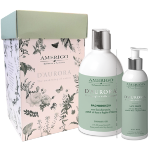 Cofanetto regalo D'Aurora Bagnodoccia 300 ml e latte corpo 200ml Amerigo