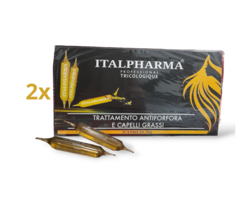 12 fiale capelli trattamento antiforfora e capelli grassi Italpharma (6 x 10ml)