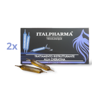 12 fiale capelli trattamento ristrutturante alla cheratina Italpharma (6 x 10ml)