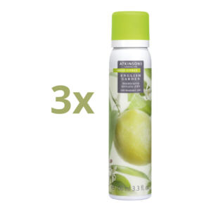 Atkinsons English Garden Fresh Citrus Deodorant Spray 100ml 3 pezzi