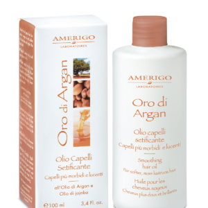 Olio capelli setificante 100ml Oro di Argan Amerigo olio di argan e jojoba