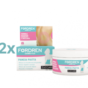 Fordren Cosmetics Crema Pancia Piatta Uomo e donna 180 Ml drena riduce rassoda 2 pezzi