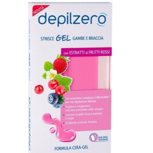 Depilzero Strisce gel gambe e braccia formula cera-gel 20 strisce + 4 salviette