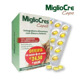 Integratore alimentare con zinco e selenio 120 tab Migliocres anticaduta capelli
