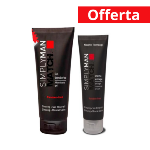 Gel dopobarba uomo Simplyman 75ml + Crema anti age response cream 50 ml