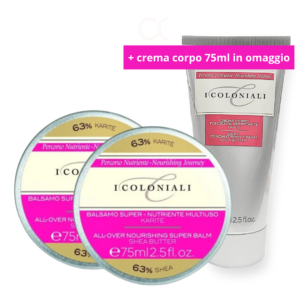 Balsamo supernutriente burro di karitè viso corpo 2x 75 ml Coloniali + omaggio