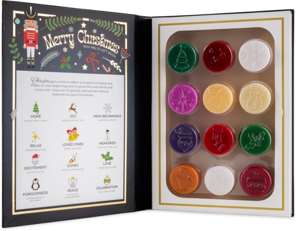 Wax Melts Gift Book 12 cere profumati da utilizzare con diffusore per essenze Idea Regalo Natale - immagine 2