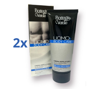 Crema Depilatoria Uomo Bottega Verde 200ml delicata sulla pelle 2 pezzi offerta