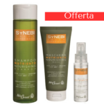 Shampoo nutriente estratti di Mandorla , Maschera e Olio Linea Synebi Nourishing