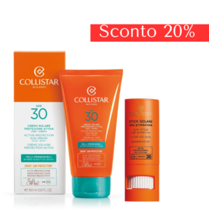 Crema Solare Protezione Spf 30 Pelli Ipersensibili Viso Corpo 150ml + stick solare Spf 30 8ml Collistar