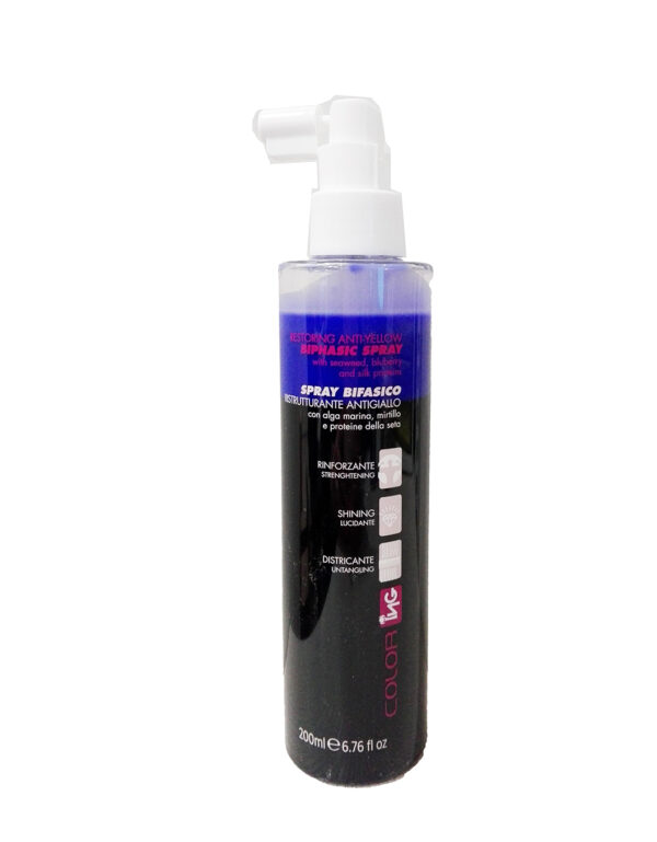 Spray Bifasico ristrutturante anti giallo 200ml Beautynova Spa con alga marina