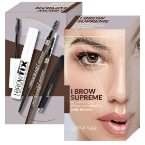 Bellaoggi Kit Sopracciglia effetto microblading Brown / Dark Brown Matita + gel fissativo