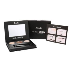 Douglas Kit Per Disegnare Sopracciglia 4 Stencil Pinzetta Pennello Cera Polvere + 4 forme
