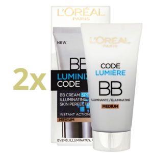 L'Oreal Chiave Giovinezza Luce Pura Bb Crema Pelle Medio Scura 50Ml 2 pezzi