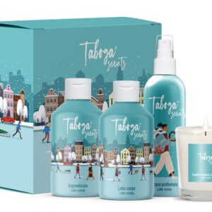 Kit Bagnodoccia Latte Corpo Acqua profumata e candela Taboga Scents Fragranza delicata Latte crema