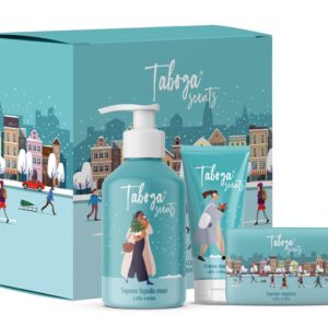 Kit Sapone liquido 250ml Crema mani 50ml e saponetta 100g Latte Crema Taboga Scents