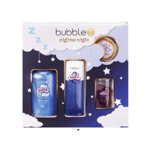 Kit regalo Bubble te Lavanda & Limone bagnodoccia Olio Sali da bagno e 3 perle