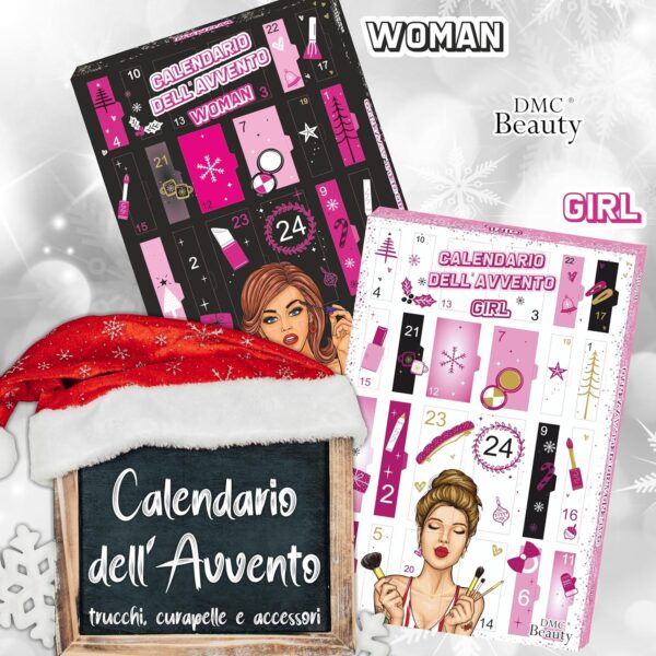 DMC Calendario Dell'Avvento Cosmetici Make Up 24 Sorprese Make Up e Skincare per Ragazze di Marchi Top Garnier, Deborah, Rimmel, Douglas - immagine 3