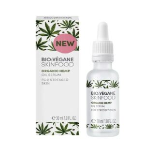 Bio Vègane Skin food siero viso per pelle stressata 30ml olio di semi di canapa