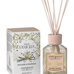 Diffusore di Fragranza Fior di Vaniglia Amerigo 250ml + bastoncini