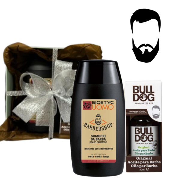 Kit cura barba Barbershop Shampoo da barba 120ml e Olio per Barba 30ml