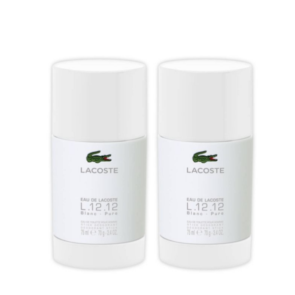 Lacoste Eau de Lacoste L. 12 . 12 Blanc Pure Deodorante stick uomo 75ml 2 pezzi