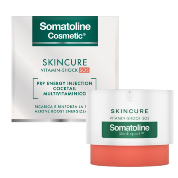 Somatoline Cosmetic Skincure Vitamin Shock SOS Crema viso con dosatore 50ml