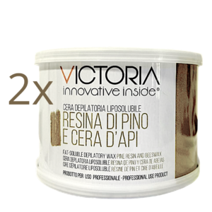 2 x Cera depilatoria liposolubile Resina di Pino e cera d'api 400ml Offerta