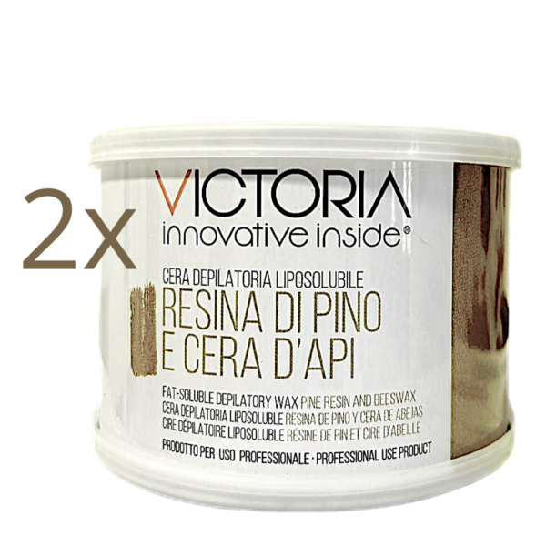 2 x Cera depilatoria liposolubile Resina di Pino e cera d'api 400ml Offerta