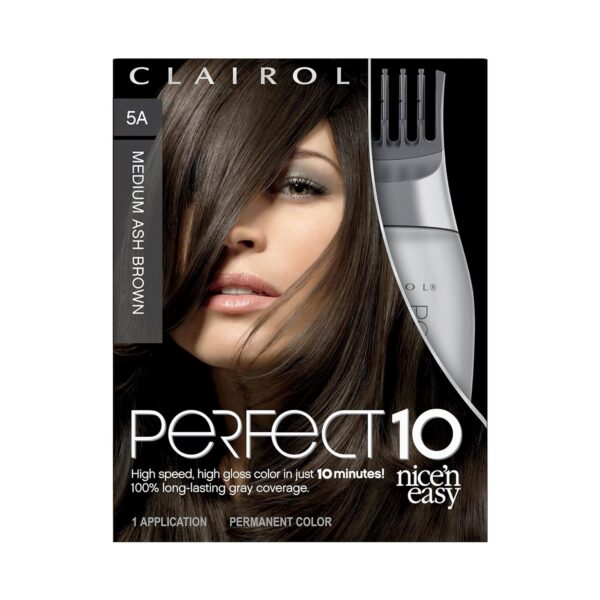 Clairol perfect 10 Tinta permanente capelli donna in 10 min 5A Medium Ash Brown