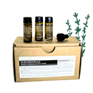 Olio essenziale iperemiante Energizzante con Timo e Cannella 3 flaconi 5ml