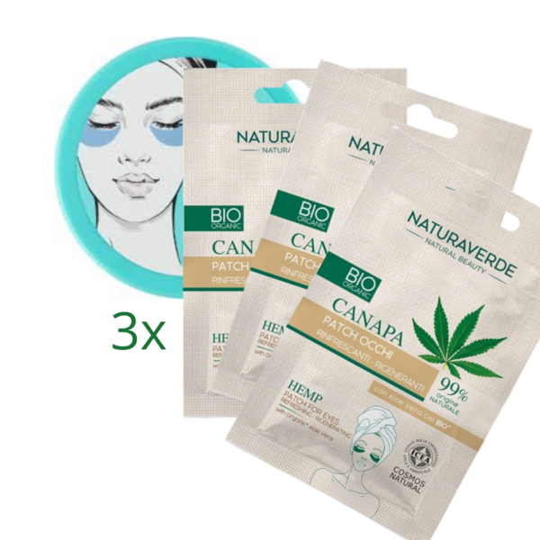 Naturaverde Patch occhi 99% naturale Rinfrescante rigenerante 3 pezzi