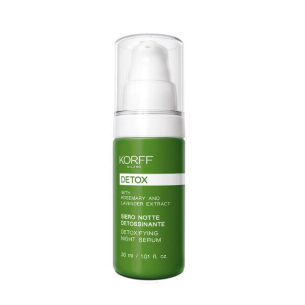 Korff Detox Siero Viso Notte Detossinante Con Rosmarino Ed Estratto Di Lavanda 30ml