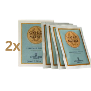 2 x Atkinsons Gold Medal Perfumed Tissues Salviette rinfrescanti profumate 10 pz