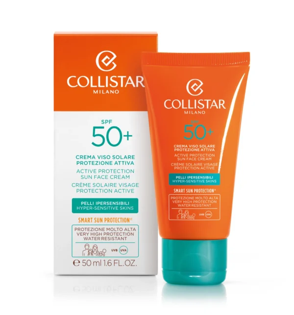Crema Viso Solare Protezione Attiva Pelli Ipersensibili Spf 50+ 50ml Collistar
