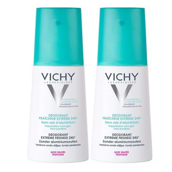 Vichy Deodorante Freschezza estrema 24H Senza sali d'alluminio 100ml 2 pezzi