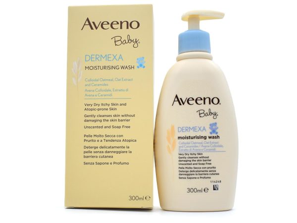 Detergente neonato Aveeno Baby Dermexa Moisturing wash 300ml