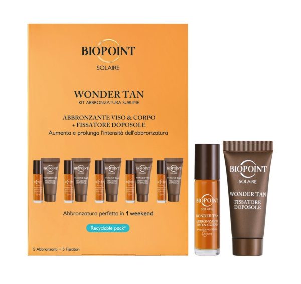 Biopoint Solaire Kit Wonder Tan abbronzante viso e corpo + fissatore dopo sole