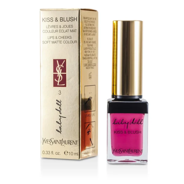 Yves Saint Laurent Baby Doll Kiss & Blush lips and cheeks 3 Rose Libre