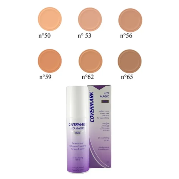 Covermark Leg Magic Fluid Fondotinta per corpo e gambe per coprire tatuaggi discromie 75 ml