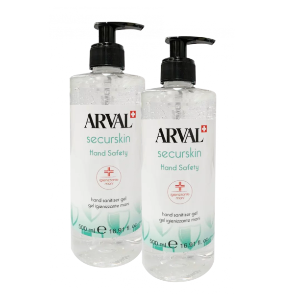 ARVAL Securskin Hand Safety 500 ml Gel Igienizzante Mani 2 pezzi