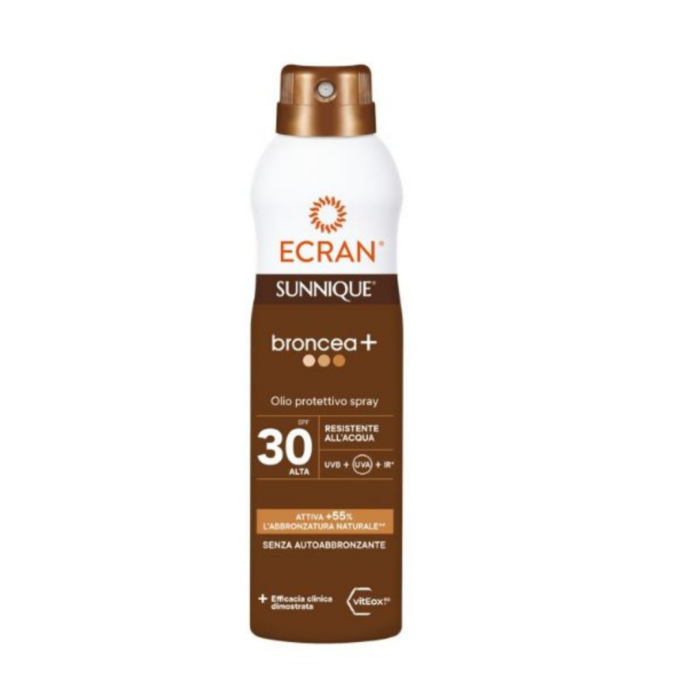 Ecran Sunnique Olio Protettivo Spray Spf 30 250ml resistente all'acqua